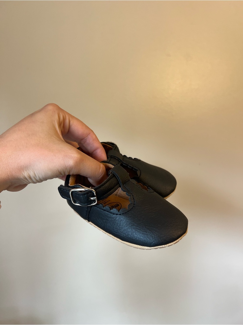 Baby/toddler baby girl black slip on dress shoes excellent condition